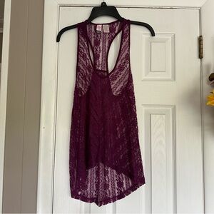 5/$25 Purple Lace Tank Top